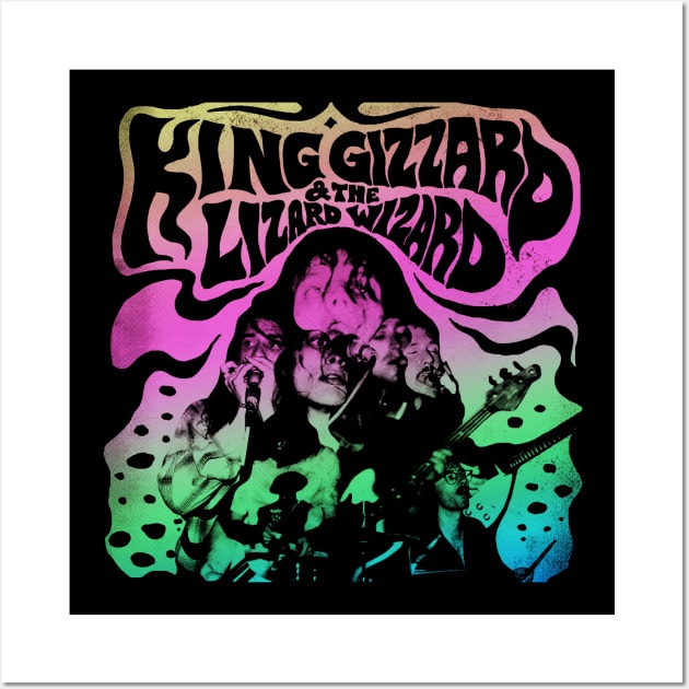 King Gizzard & Lizard Wizard Rainbow Wall Art by demarsi anarsak